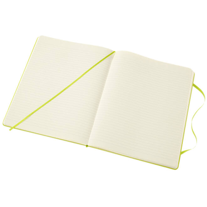 Notitieboek Moleskine XL 190x250mm lijn hard cover lemon green