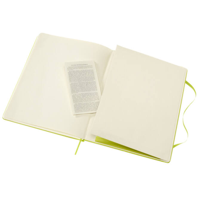 Notitieboek Moleskine XL 190x250mm lijn hard cover lemon green