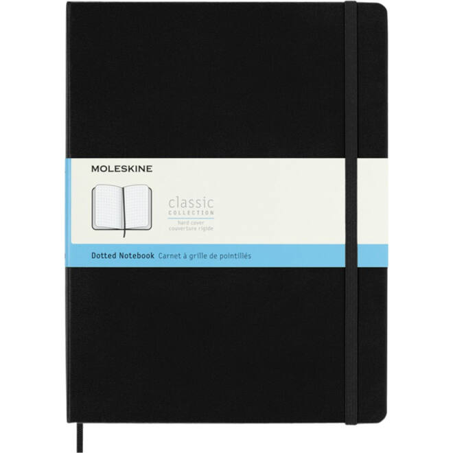 Notitieboek Moleskine XL 190x250mm dots hard cover zwart