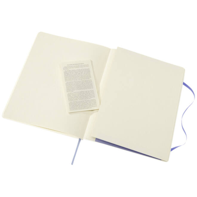 Notitieboek Moleskine XL 190x250mm lijn soft cover hydrangea blue