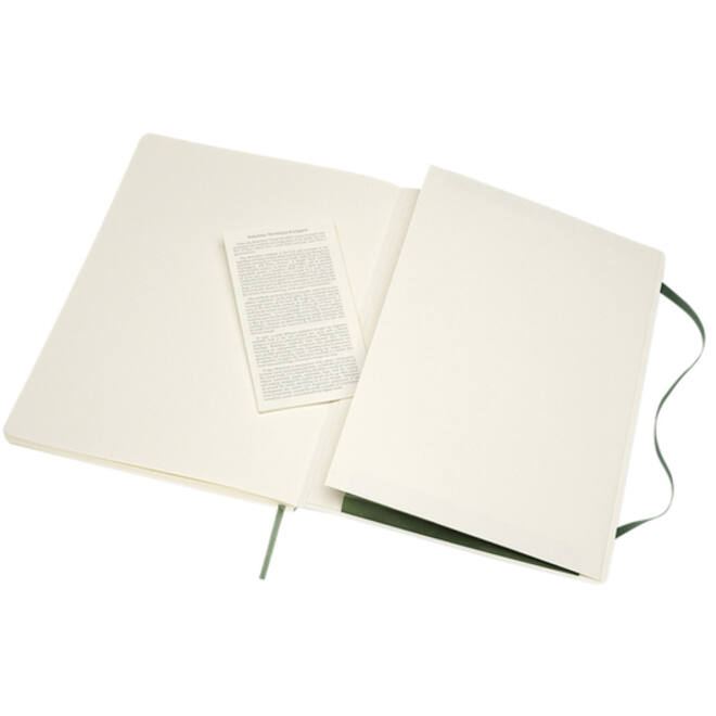 Notitieboek Moleskine XL 190x250mm blanco soft cover myrtle green