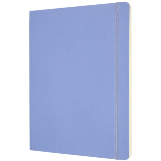 Notitieboek Moleskine XL 190x250mm blanco soft cover hydrangea blue