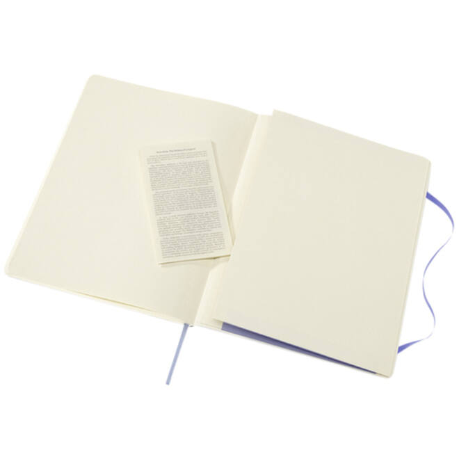 Notitieboek Moleskine XL 190x250mm blanco soft cover hydrangea blue