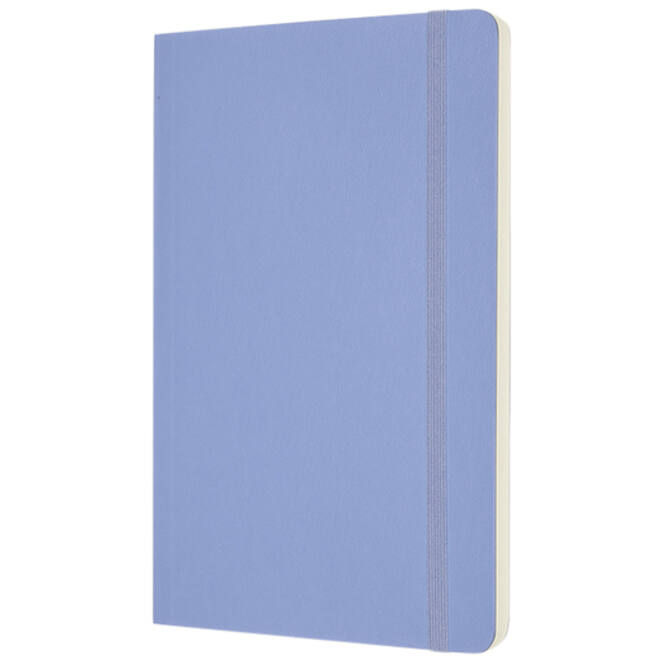 Notitieboek Moleskine large 130x210mm blanco soft cover hydrangea blue