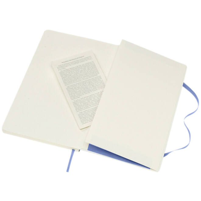 Notitieboek Moleskine large 130x210mm blanco soft cover hydrangea blue