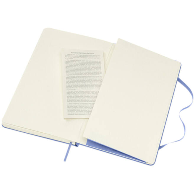 Notitieboek Moleskine large 130x210mm blanco hard cover hydrangea blue