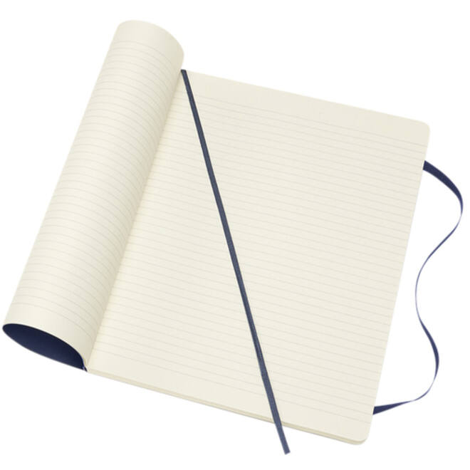 Notitieboek Moleskine XL 190x250mm lijn soft cover sapphire blue