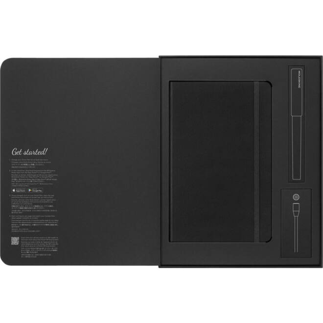 Smart Writing Set Pen Moleskine + Smart notitieboek large 130x210mm lijn zwart