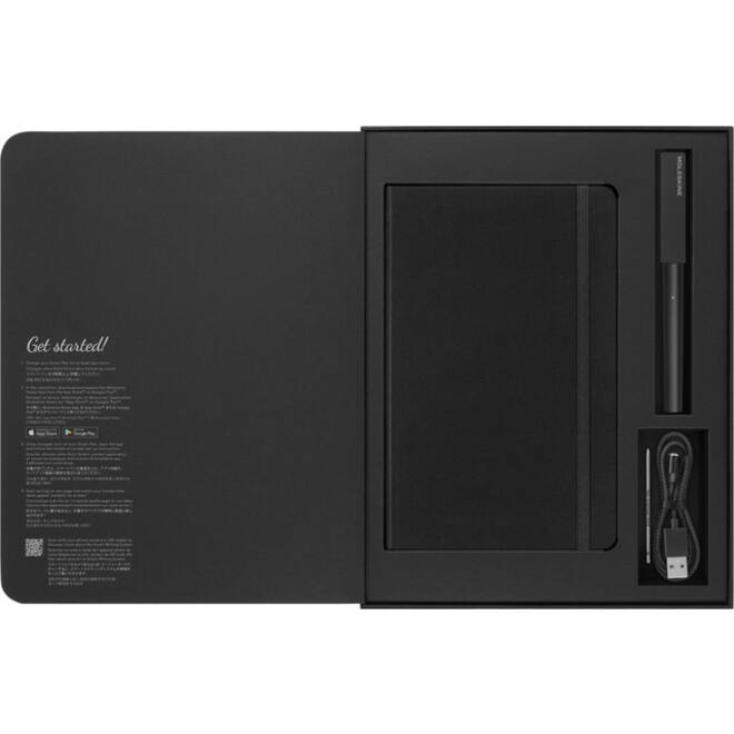 Smart Writing Set Pen Moleskine + Smart notitieboek large 130x210mm lijn zwart
