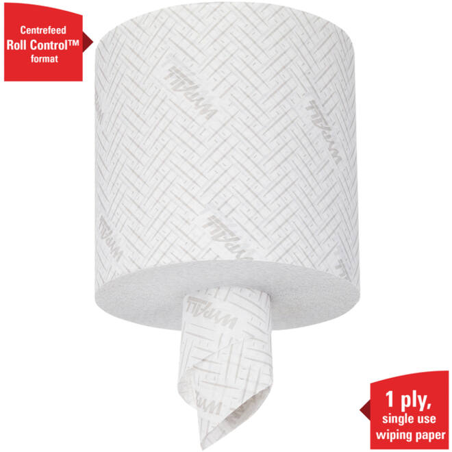 Poetsrol WypAll L10 1-laags 18,3cmx190m 500vel wit 7406
