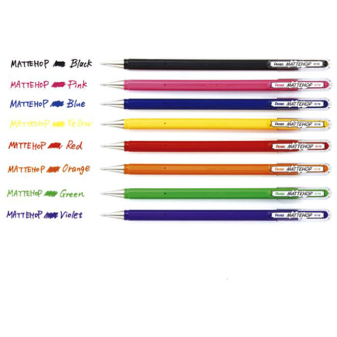 Gelschrijver Pentel K110 Mattehop medium zwart