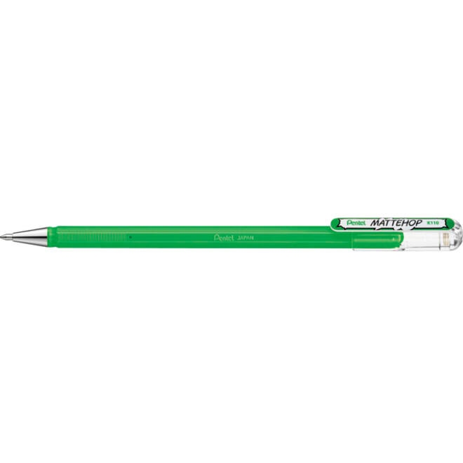 Gelschrijver Pentel K110 Mattehop medium groen