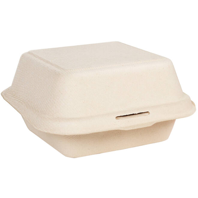 Hamburgerbox IEZZY Maxi IP suikerriet beige 50 stuks