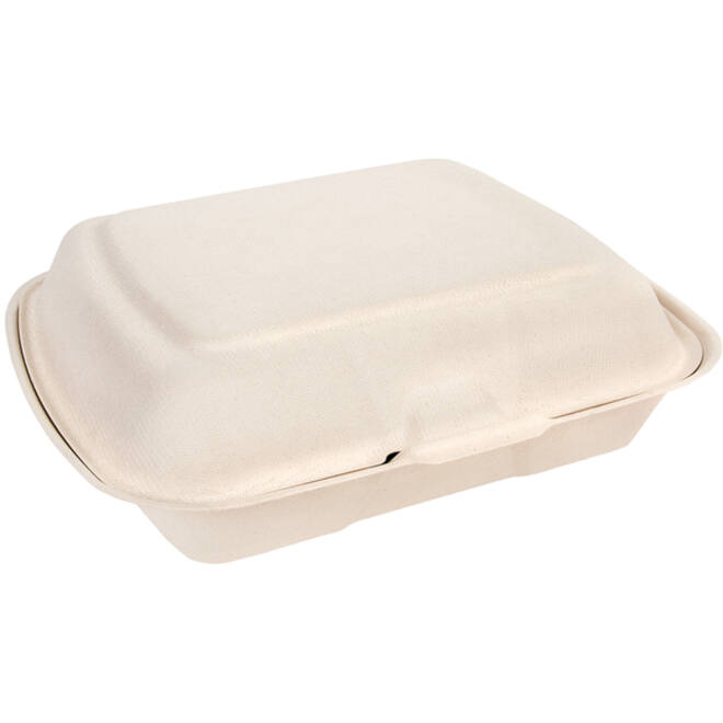 Menuklapverpakking IEZZY IP4 3-vaks suikerriet beige 100 stuks