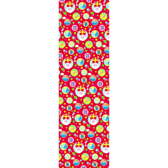 Inpakpapier Haza Sint 46.5x250cm doos à 100 stuks assorti