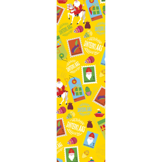 Inpakpapier Haza Sint 46.5x250cm doos à 100 stuks assorti