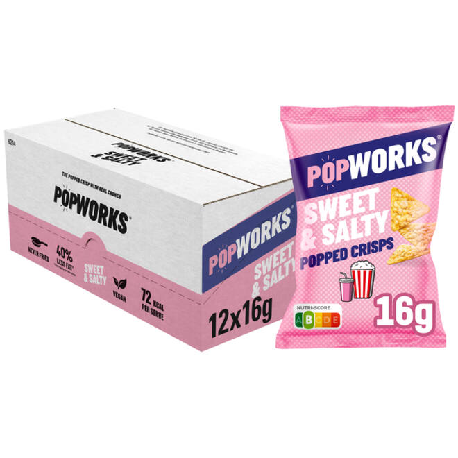 Chips Popworks Sweet Salty 16gr