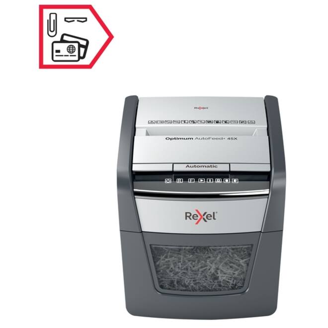 Papiervernietiger Rexel Optimum Auto+ 45X snippers 4x28mm