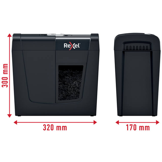 Papiervernietiger Rexel Secure X6 snippers 4x40mm