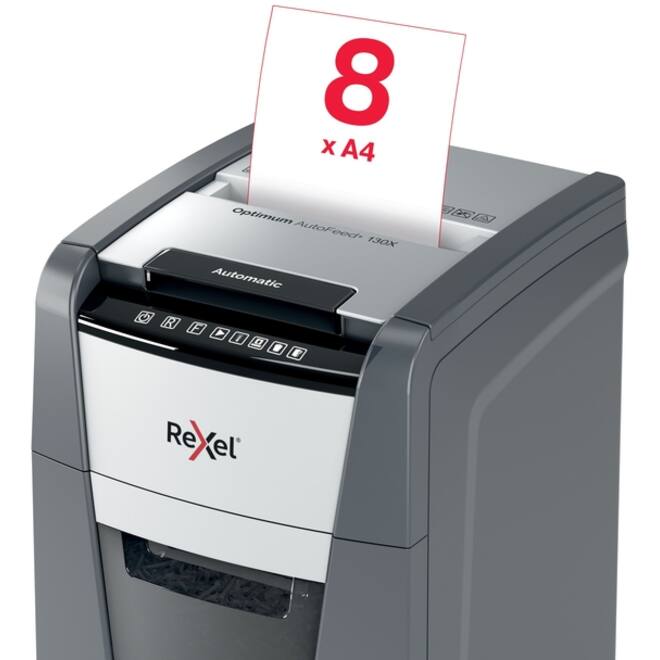 Papiervernietiger Rexel Optimum Auto+ 130X P4 snippers 4x28mm