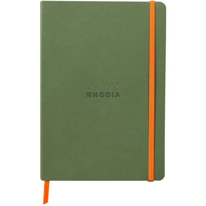 Notitieboek Rhodia A5 lijn 80 vel 90gr saliegroen