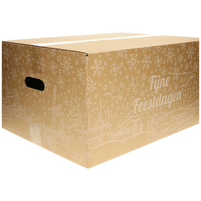 Kerstdoos IEZZY bedrukt Holland-3 390x290x300mm wit
