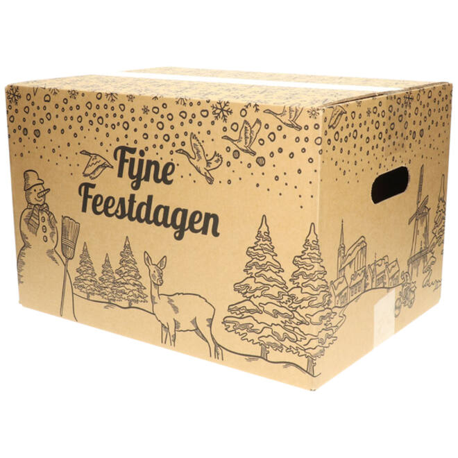 Kerstdoos IEZZY bedrukt Holland-3 390x290x300mm zwart