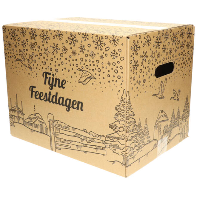 Kerstdoos IEZZY bedrukt Holland-5 490x390x250mm zwart