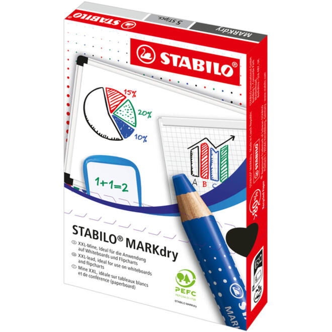 Whiteboardpotlood STABILO MARKdry 648/40 rood