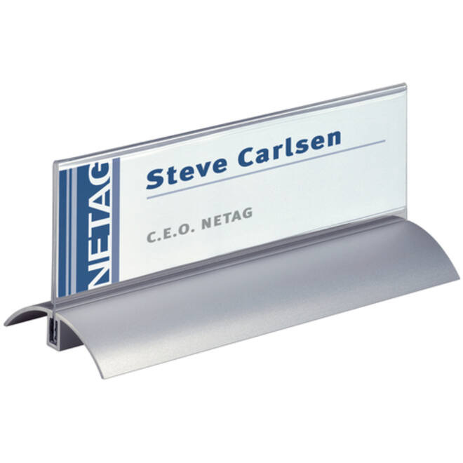 Tafelnaambord Durable Presenter De Luxe 61x210mm 2stuks