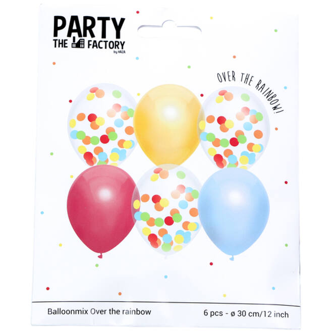 Ballonnen Haza Over The Rainbow 30cm 6 stuks assorti
