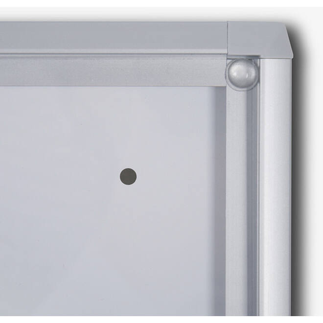 Vitrinebord Quantore voor binnen 8x A4 zilver