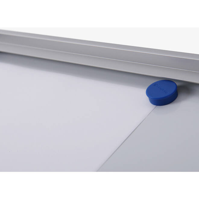 Vitrinebord Quantore voor binnen 9x A4 zilver