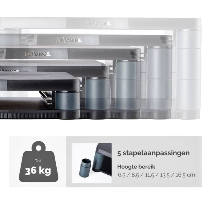 Monitorstandaard Fellowes Premium grafiet