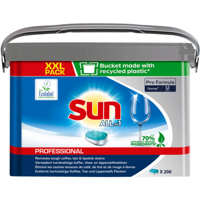 Vaatwastabletten Sun Professional Pro Formula All-in-one XXL 200 stuks