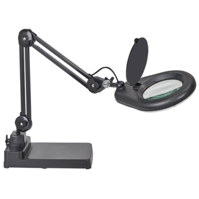 Loeplamp MAUL Viso LED met voet zwart