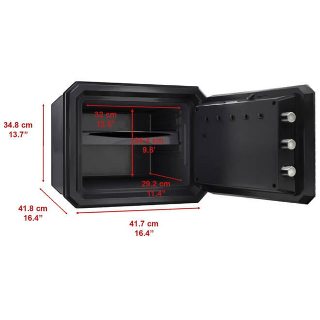 Kluis MasterLock brandvrij en waterdicht electronisch combi-slot L zwart