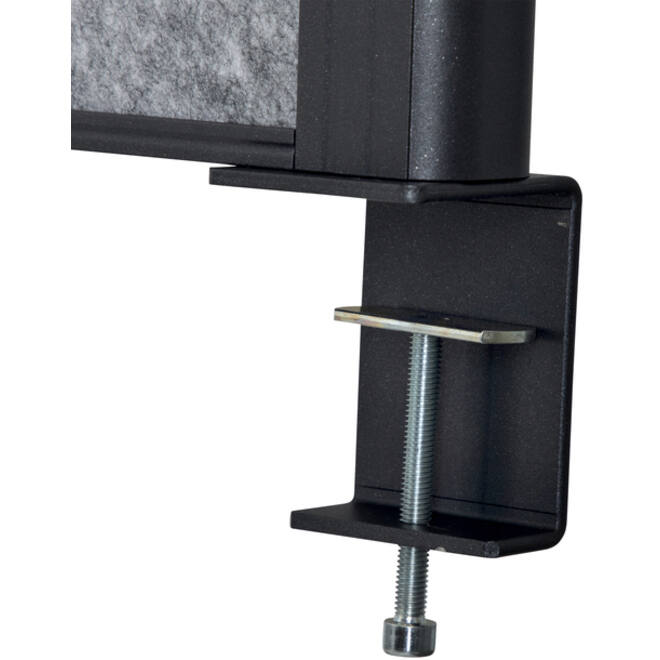 Scheidingswand MAUL akoestiek 160x50 donkergrijs antrac.frame tafelklem