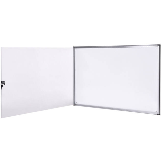 Binnenvitrine wand MAULextraslim whiteboard 8xA4 met slot