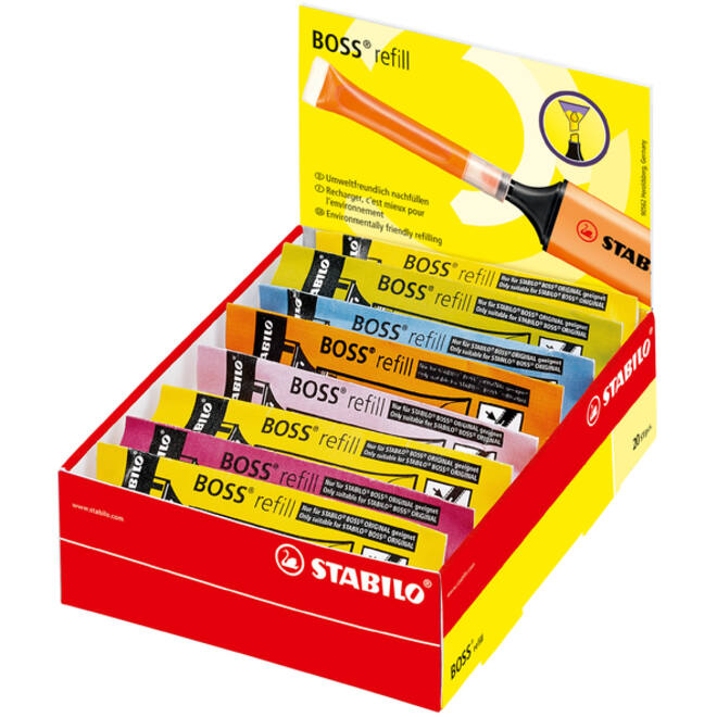 Markeerstiftinkt STABILO 070 assorti set à 20 stuks