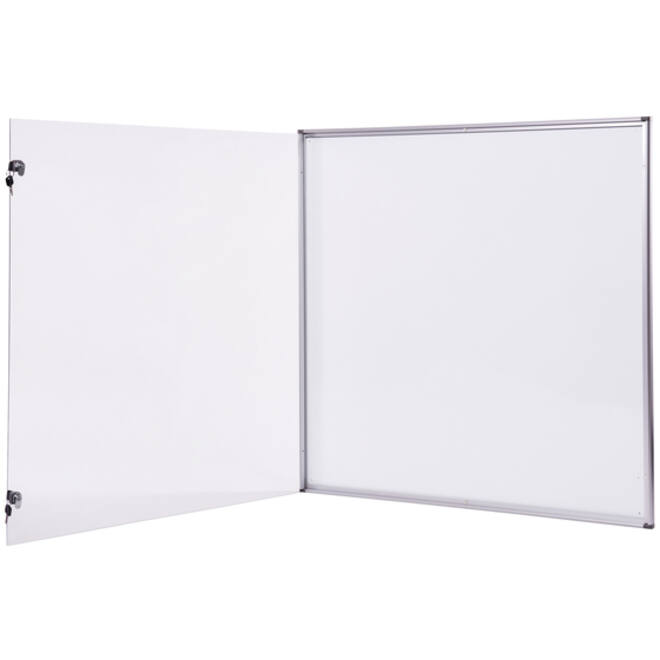 Binnenvitrine wand MAULextraslim whiteboard 12xA4 met slot