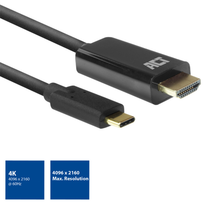 Kabel ACT USB-C naar HDMI 60Hz 2 meter