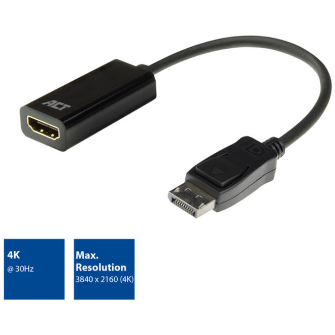 Adapter ACT DisplayPort naar HDMI