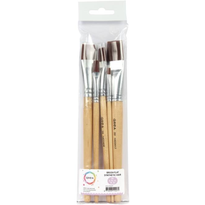 Kwast Qrea synthetisch set à 5 breedtes