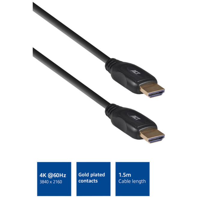 Kabel ACT HDMI High Speed type 1.4 1.5 meter