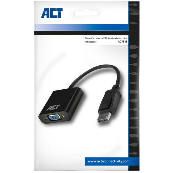 Adapter ACT DisplayPort naar VGA