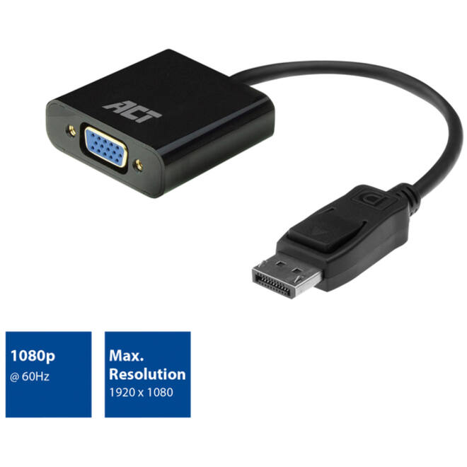 Adapter ACT DisplayPort naar VGA