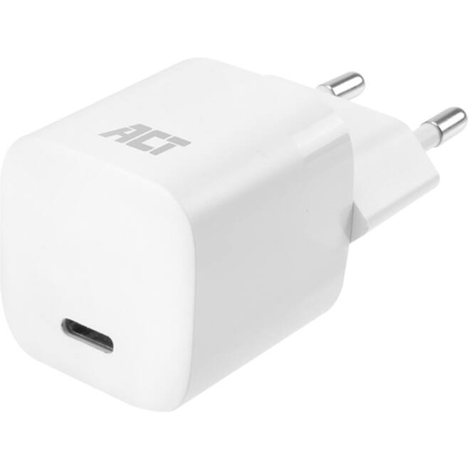 Oplader ACT USB-C compact GaNFast 33W wit