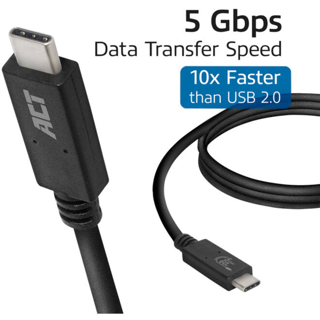 Kabel ACT USB 3.2 USB-C USB-IF gecertificeerd 1 meter
