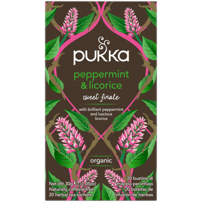 Thee Pukka peppermint licorice 20 zakjes